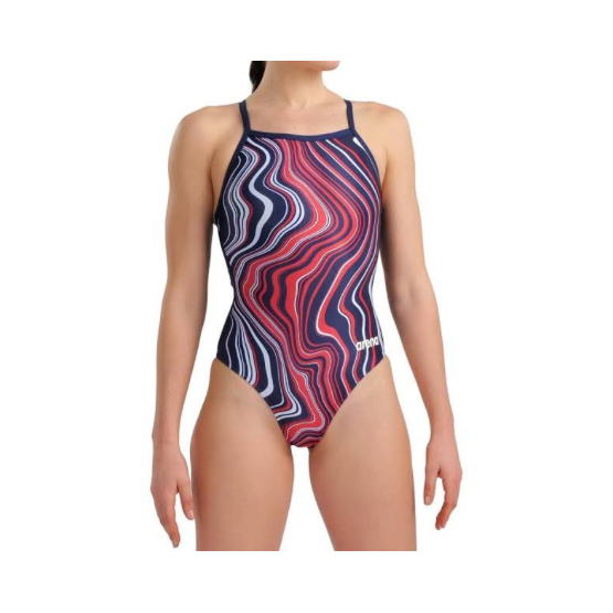 Arena Womens Swimsuit Lightdrop Back Marbled One Piece (005563)