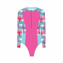 Load image into Gallery viewer, Finz Girls Paddle Suit Holiday Stripe Splice (FZG1688C)
